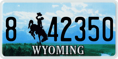 WY license plate 842350