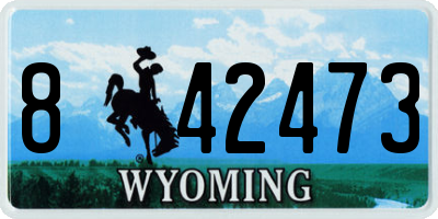 WY license plate 842473