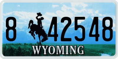 WY license plate 842548