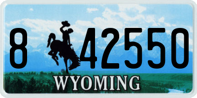 WY license plate 842550