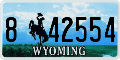 WY license plate 842554
