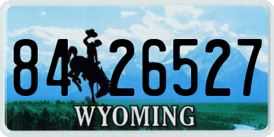 WY license plate 8426527