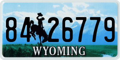 WY license plate 8426779