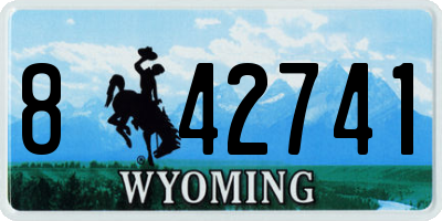 WY license plate 842741