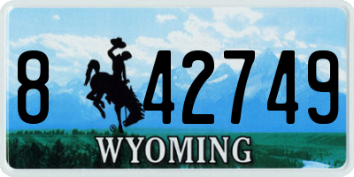 WY license plate 842749