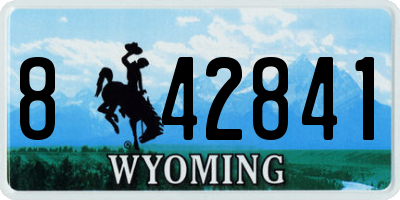 WY license plate 842841