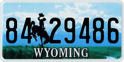 WY license plate 8429486