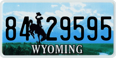 WY license plate 8429595