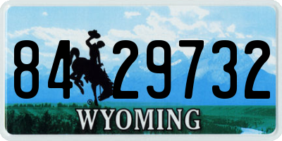 WY license plate 8429732