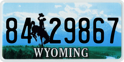WY license plate 8429867