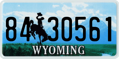WY license plate 8430561