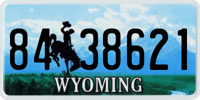 WY license plate 8438621