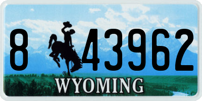 WY license plate 843962