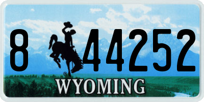 WY license plate 844252