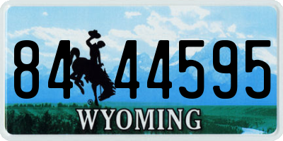 WY license plate 8444595