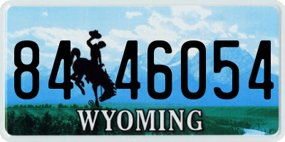 WY license plate 8446054