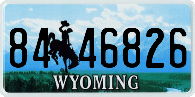 WY license plate 8446826