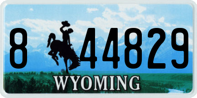 WY license plate 844829