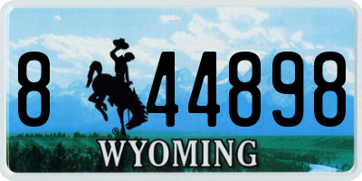 WY license plate 844898