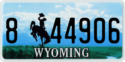 WY license plate 844906