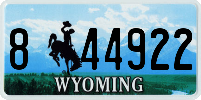 WY license plate 844922
