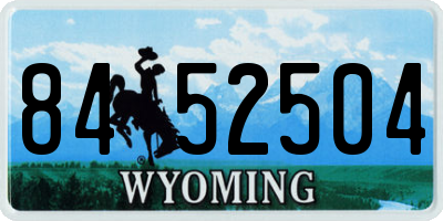 WY license plate 8452504