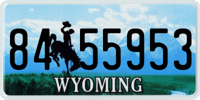 WY license plate 8455953