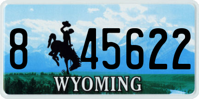 WY license plate 845622