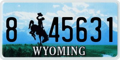 WY license plate 845631