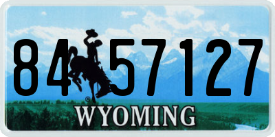 WY license plate 8457127
