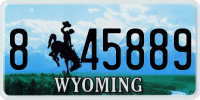 WY license plate 845889