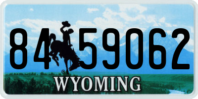 WY license plate 8459062