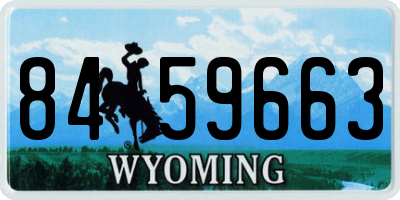 WY license plate 8459663