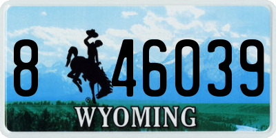 WY license plate 846039