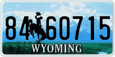 WY license plate 8460715