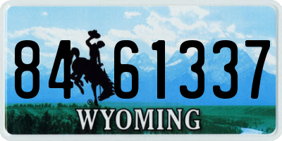 WY license plate 8461337