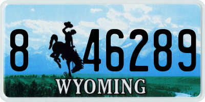 WY license plate 846289