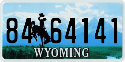 WY license plate 8464141