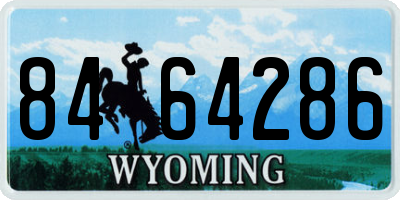 WY license plate 8464286
