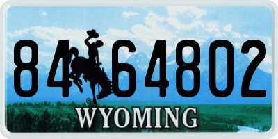 WY license plate 8464802