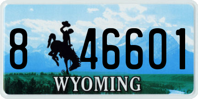 WY license plate 846601