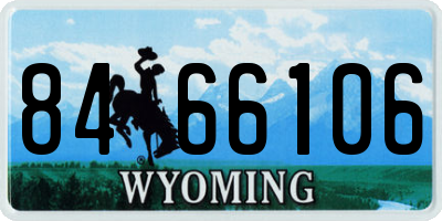 WY license plate 8466106