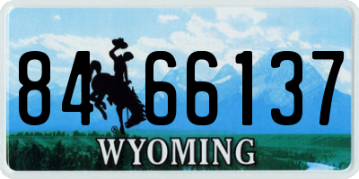 WY license plate 8466137
