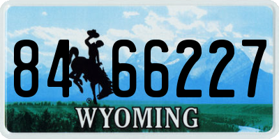 WY license plate 8466227