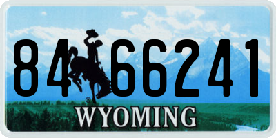 WY license plate 8466241