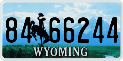 WY license plate 8466244