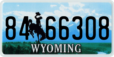 WY license plate 8466308