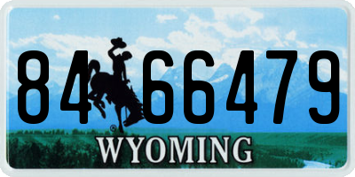WY license plate 8466479
