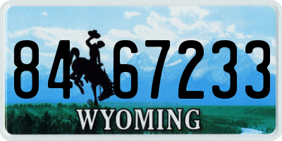 WY license plate 8467233