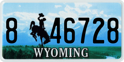 WY license plate 846728